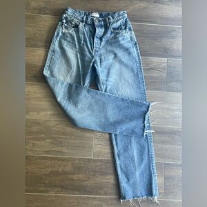 Moussy Vintage straight leg high rise jeans.